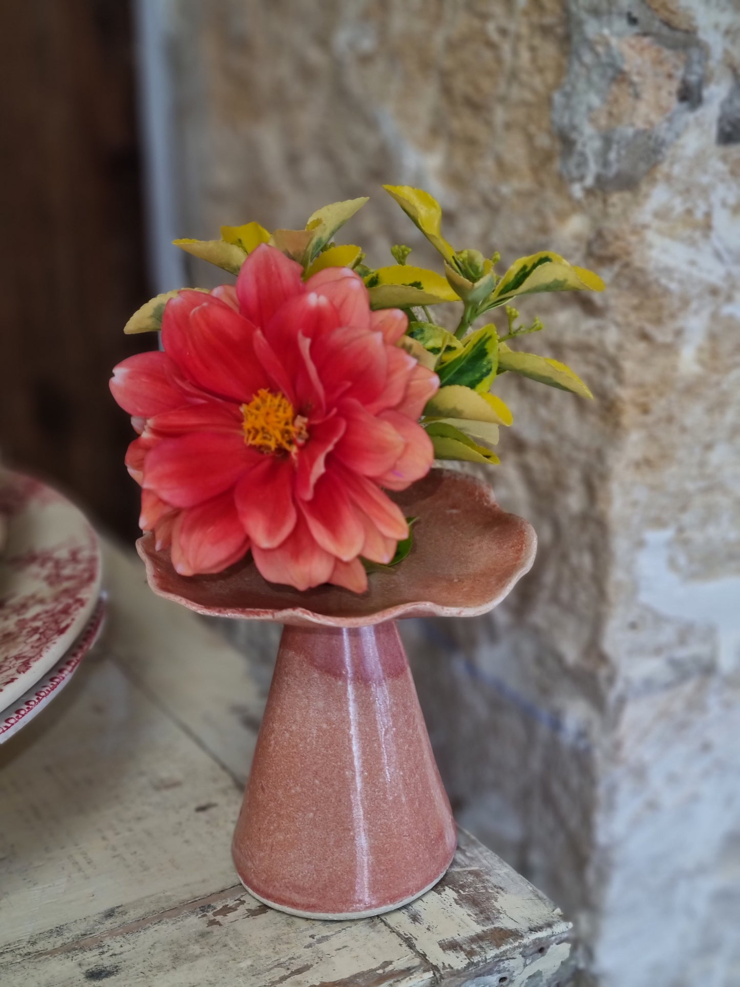 PETIT Vase fleur rose